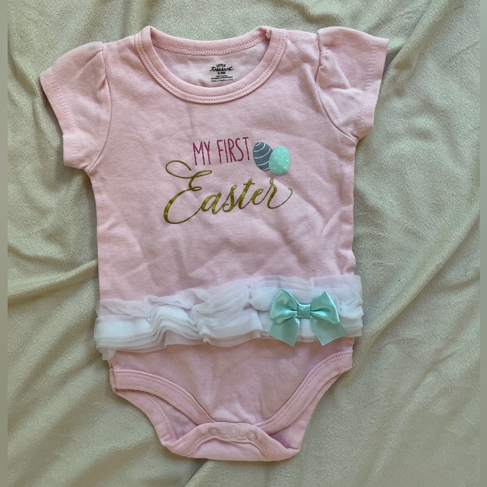 ⭐️2/$25⭐️ Little Treasure “My First Easter” Onesie